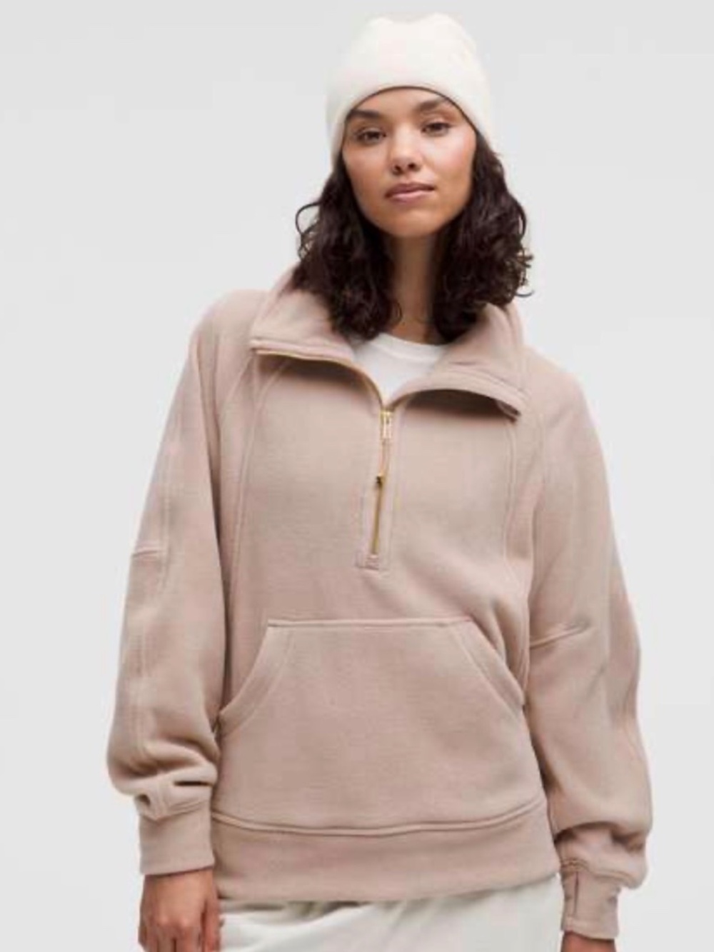 Lululemon Scuba Tumbled Fleece Funnel-Neck Half Zip